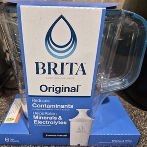 BRITA Original Water Filter Pitcher in Clear/Blue